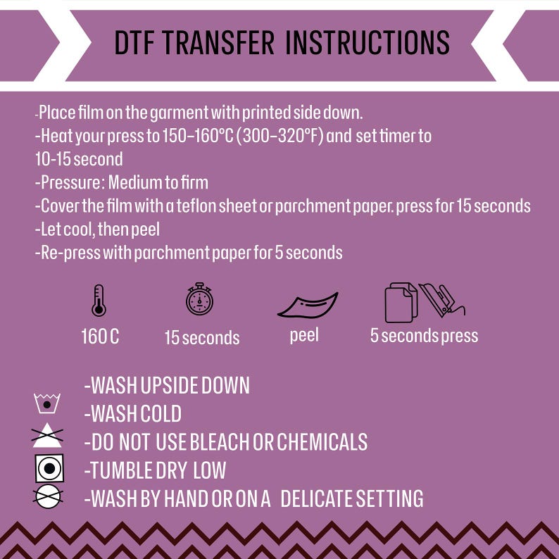 DTF Transfer Instructions