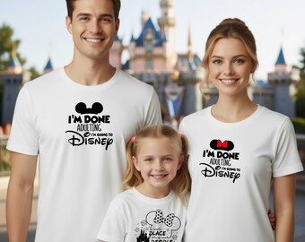 Transferencia DTF de Viaje Familiar a Disney 2026, Transferencia de Calor de Vacaciones Familiares de Mickey y Minnie, Transferencia DTF de Viaje Familiar a Disney 2026 lista para imprimir