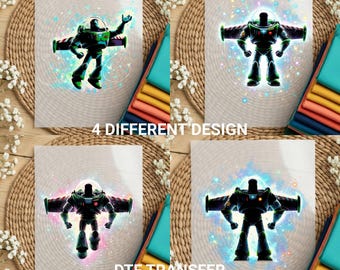 Personalized Buzz Lightyear DTF Transfer for Kids T-Shirts,Space Ranger Heat Press Design for Birthday Boy,DIY Iron On Patches for Shirts