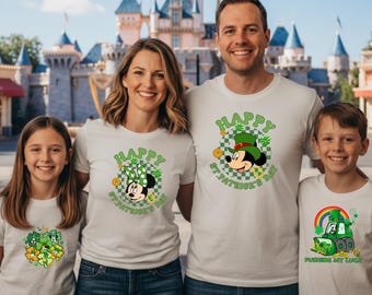 St. Patrick's Day Mouse Shamrock DTF Transfer, Ready Press Iron On Decal (Physical)