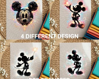 Mickey DTF Transfer for T-Shirts, Custom Disney Iron on Heat Transfer, Magical Mouse Galaxy Design, Ready to Press, Personalized Gift Idea