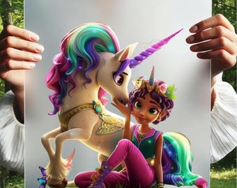 Rainbow Unicorn DTF Transfer, Ready to Press Iron On Decal