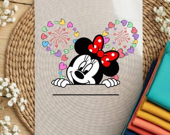 Personalized Cartoon Mouse DTF Transfer, Ready to Press