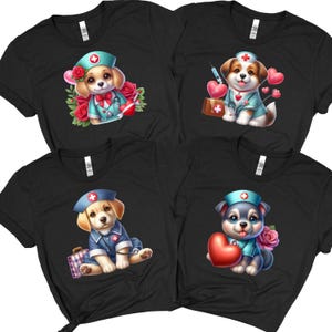 Nurse Dog DTF Transfer | Medical Puppy Iron On Decal