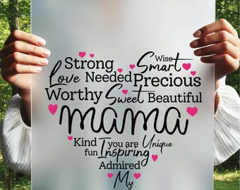 Mama Affirmation DTF Transfer | Mother's Day Shirt Print
