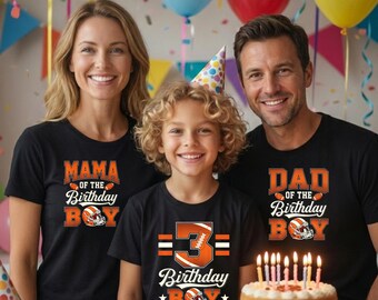 Football Birthday Boy DTF Transfer, Family Game Day Decal, Sports Party Iron On Print