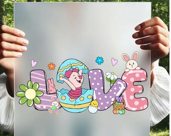 Easter Bear Friends DTF Transfer | Bunny Cartoon Iron On Heat Press Design  | Easter Cartoon Heat Transfer