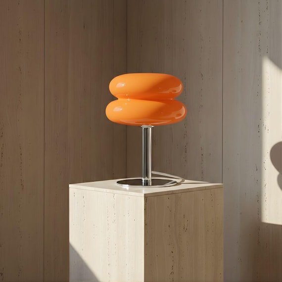 Modern Sculptural Lamp – Designer Statement Table Light – Contemporary Art Deco Inspired Home Decor