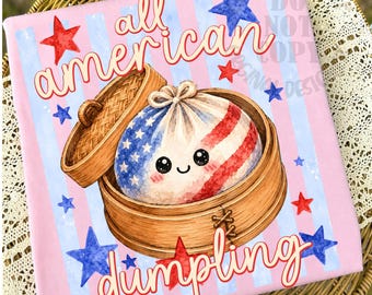 All American Dumpling PNG, American Dumpling png, Funny 4th of july sublimation design , 4th of July Kids PNG