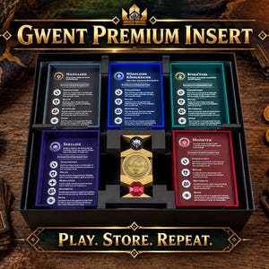 Gwent-kortspelsinsats – Premiumorganisatör, kortlekslådor och förvaring av token