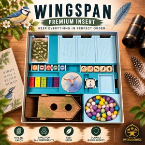 Vingspannsinsats • Organiserare för grundspelet • För kort i sleeved/outsleeved-format • Snabb uppsättning och perfekt förvaring