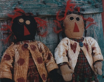 Raggedy Ann Doll Pattern, Primitive Raggedy Ann Dolls, Primitive Raggedy Ann Pattern, PDF ePattern, Primitive Doll Patterns