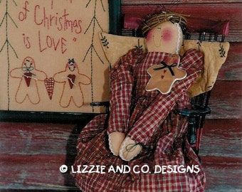 Lebkuchen Puppe Muster, Lebkuchen Muster, Lebkuchen Stitchery, PDF digitaler Download, Holly Berry Muster