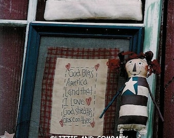 Americana Stitchery Muster, Americana Puppenmuster, Primitive Americana Muster, 4. Juli Muster, Americana Muster, PDF Digital Download