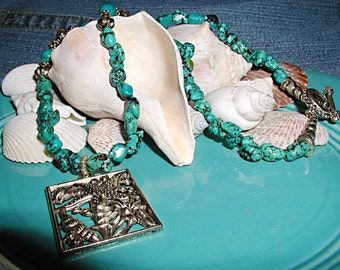 Day Dreaming at the Beach Turquoise Necklace ET-DDB-NT