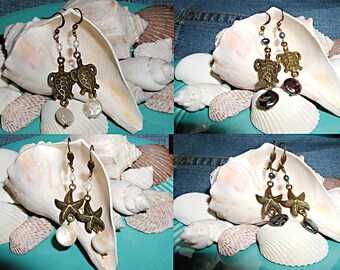 Free Shipping Little Sea Creatures Earring Sets ET-SC-ET