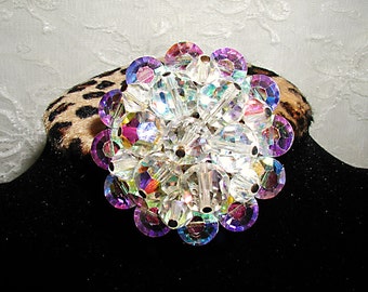 Vintage AB Crystal Pin Brooch ET-VABP