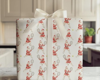 Personalised Wimbledon Themed Wrapping Paper – Custom Name & Age Gift Wrap – Birthday Sports Theme – Green & Purple Racquet Design – 100gsm Matt Paper – Ideal For Tennis Fans