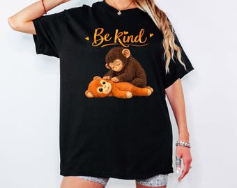 Be Kind Monkey T-shirt - T-shirt graphique Monkey Punch