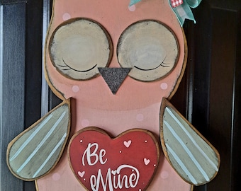 Valentine Owl Door Hanger/Made Per Order/Not Ready to Ship