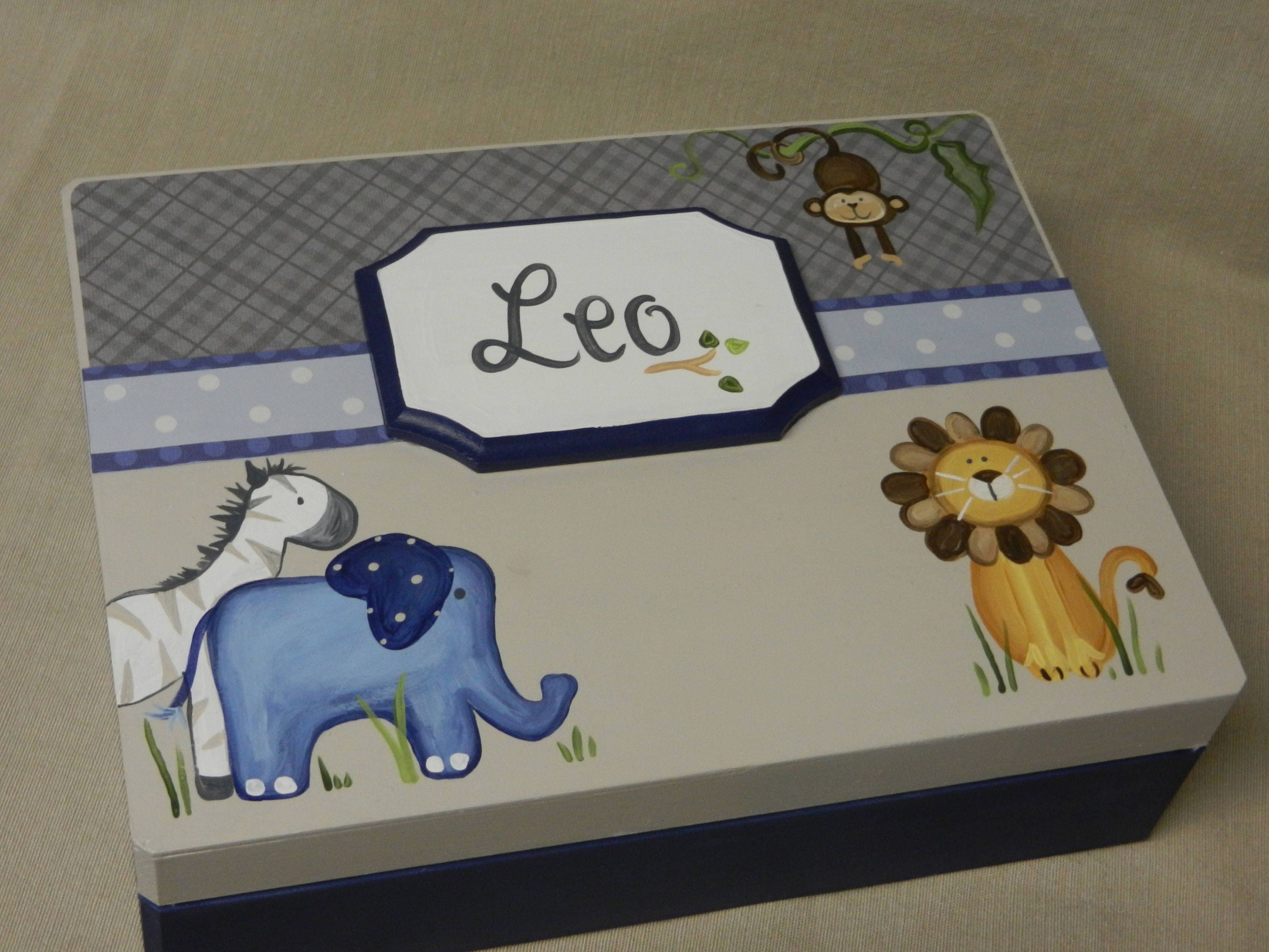 Personalized Keepsake Box/Children's Memory Box/Safari | Etsy