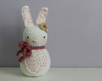 Crocheted Bunny/Stuffed Rabbit/Easter Bunny/Baby Keepsake/Made PER Order NOT ready to ship/Woodland Crochet