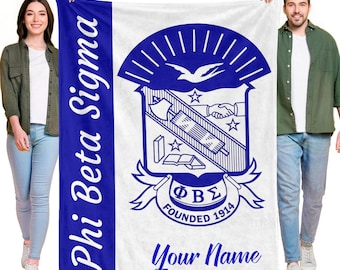 Coperta personalizzata Phi Beta Sigma / Coperta morbida con nome personalizzato / Coperta regalo per confraternita