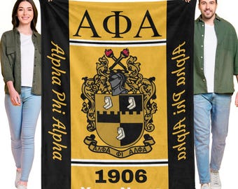Personalisierte Alpha Phi Alpha Decke | Benutzerdefinierter Name weicher Überwurf |  Brüderlichkeit werfen Geschenk