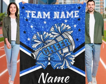 Coperta in pile personalizzata per cheerleader, regalo di squadra
