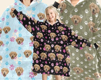 Manta personalizada para llevar puesta: Sudadera con capucha personalizada a juego para toda la familia, regalo de Navidad para parejas.