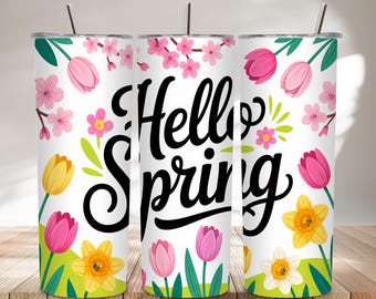 Hallo lente bloemensublimatieontwerp - 20 oz bekerverpakking, png