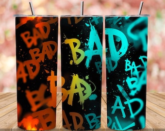 Disegno a sublimazione per abbigliamento streetwear con stampa PNG / Neon Grunge di Bad Graffiti (download digitale)