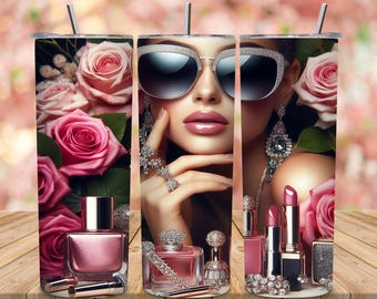 Glamoureus fashionista-ontwerp - 20 oz bekerverpakking, png-sublimatie