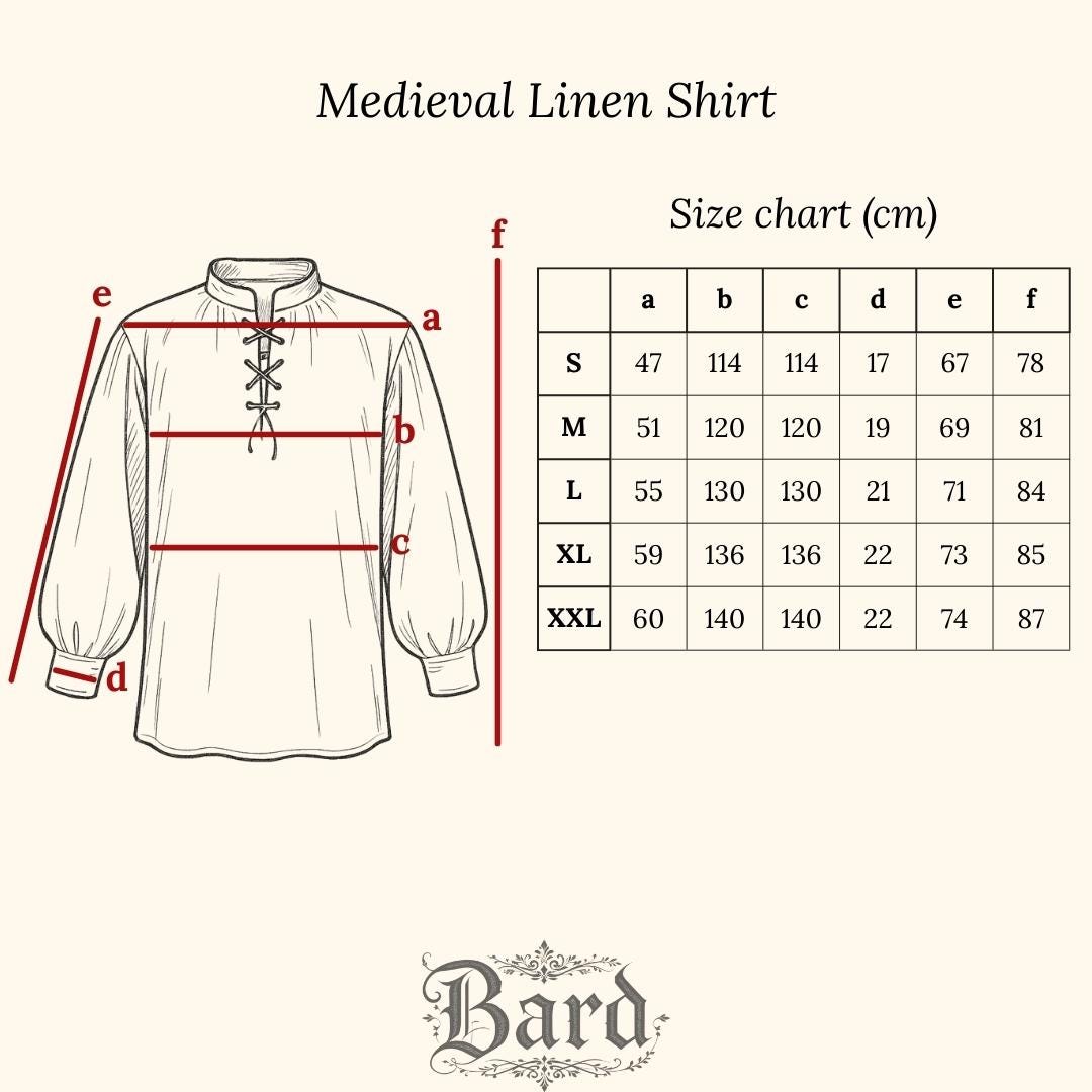 Medieval Linen Shirt – Renaissance/viking Peasant Tunic With Lace-up ...