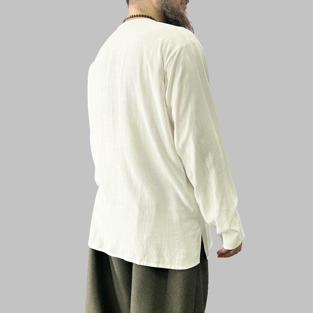 Medieval Linen Shirt – Renaissance/viking Tunic With Lace-up Neck, LARP ...