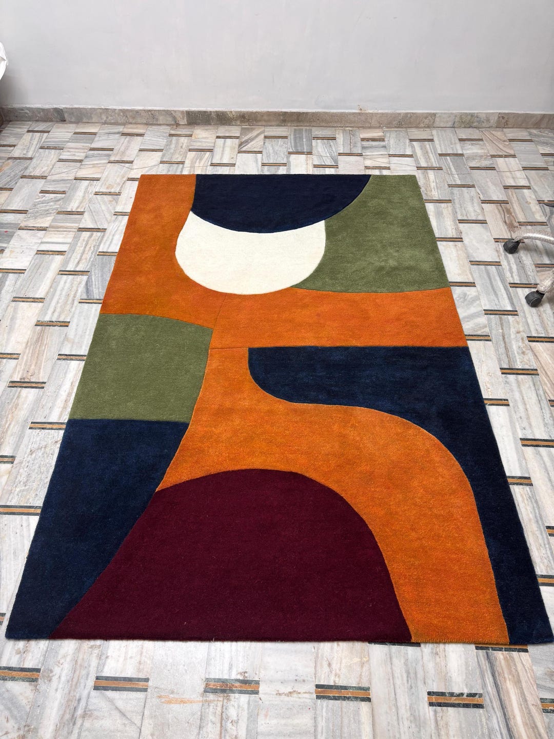Modern Abstract Geometric Hand Tufted Rug, Contemporary Area Rug for ...
