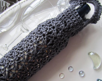 PDF Pattern - Crochet Lace Shell Wine Bag, Tote, Cozy