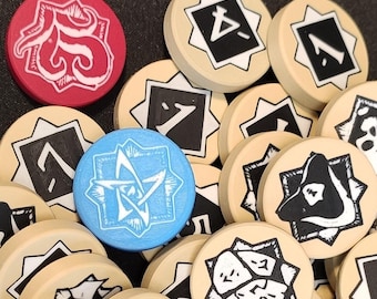 Faithful Arkham Horror Chaos Tokens - Lot FAHCTs