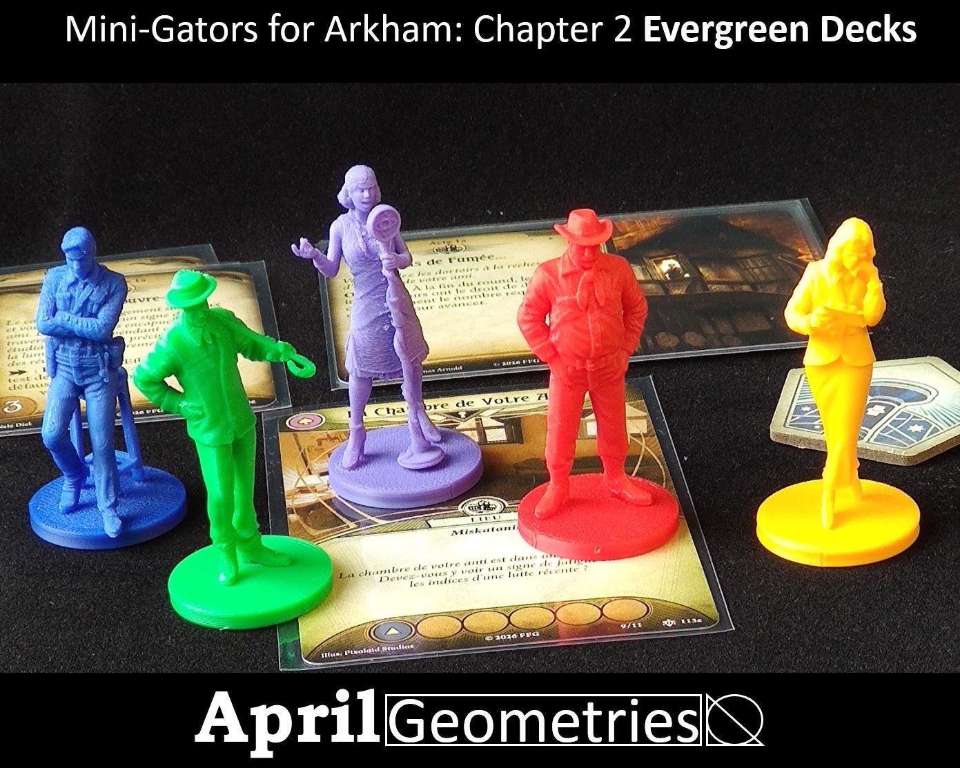 Arkham Mini-gators for Chapter 2 Arkham Horror the Card Game - Etsy