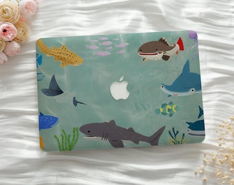 Marine Life MacBook Protective Case for Air 15/13 Inch A3240 A3241 Laptop Case for MacBook Pro 13 14 15 16 Inch M5 2025 2024 M4 M3 M2 M1