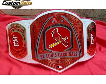 St. Louis Cardinals Championship Replica Title Belt | Custom Wrestling Style Belt | Fan Gift Belt | Handmade Premium Belt / Custom Belt