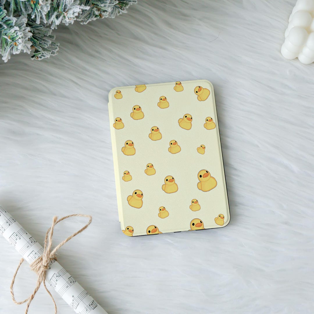 Yellow Cartoon Duck Customized Kindle Case for Kindle Paperwhite 12 ...