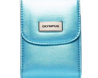 90s Vintage Olympus Mju Black Leather Camera Case - Made in Japan