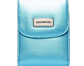 Olympus vintage camera case in blue pearl