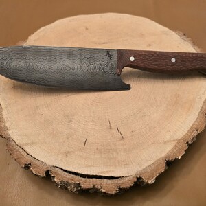 Damasacus beställningsgjord fingerkockkniv