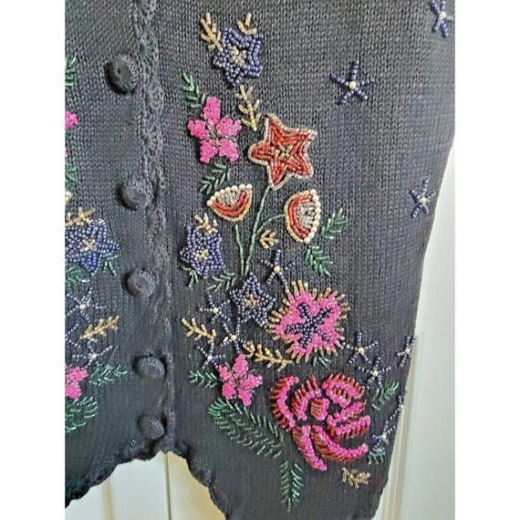 Studio Collections Patchwork Beaded Cotton Vest B… - image 8