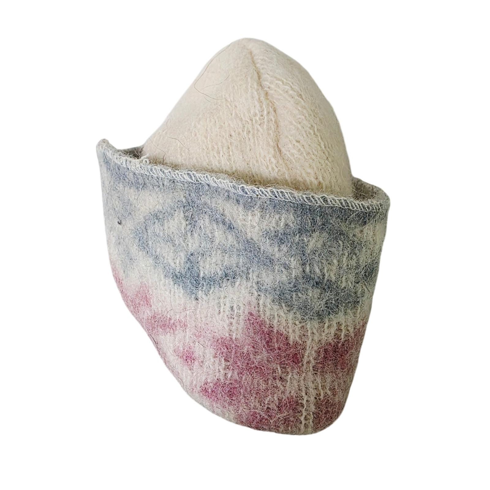 Samband of Iceland Wool Hat Fair Isle Knit Beanie Cap Cream  display picture 3