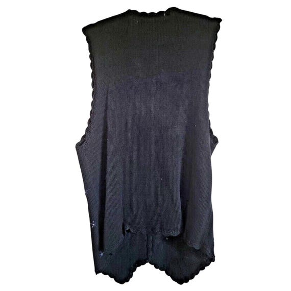 Studio Collections Patchwork Beaded Cotton Vest B… - image 4