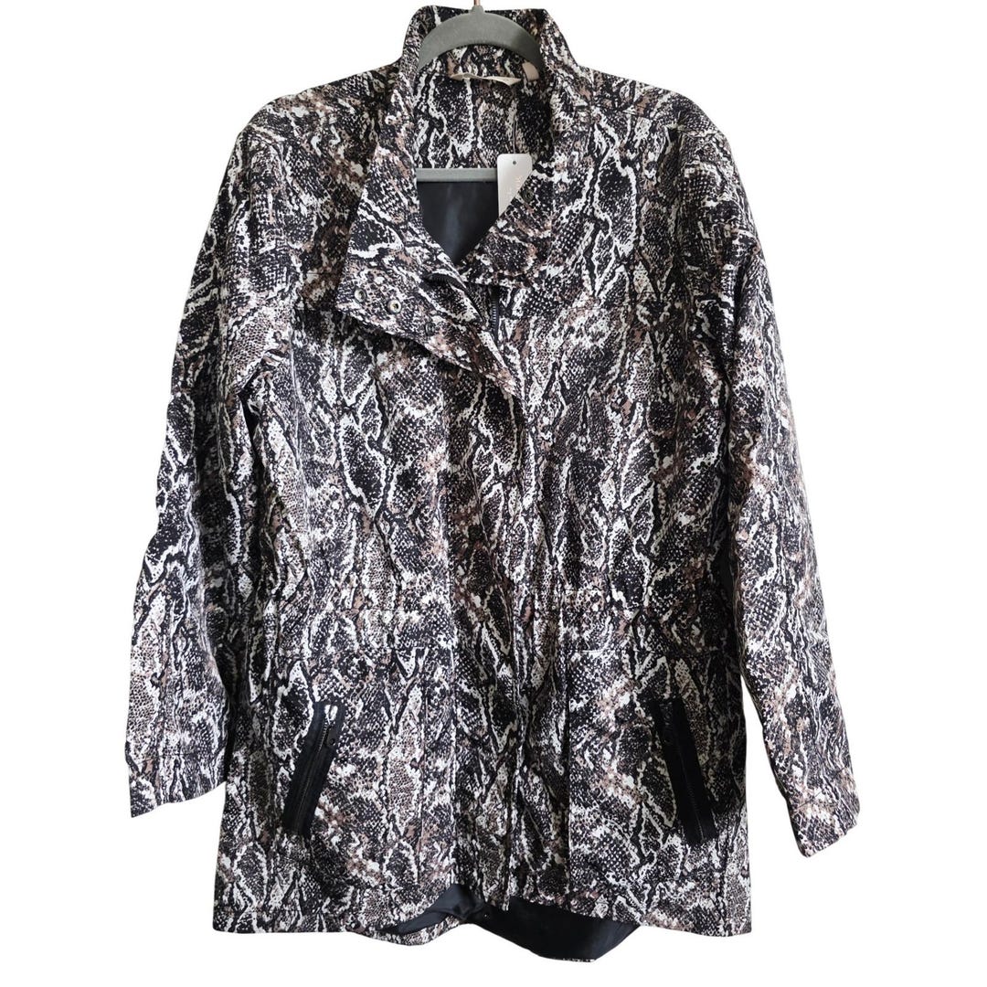 Soft Surroundings Viper Python Print Jacket VTG Women's XL Zip Front ...