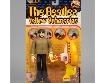 Vintage Mcfarlane Beatles Yellow Submarine Toy Set: Complete